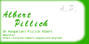 albert pillich business card